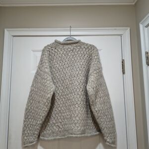 Gleneden Made In England Men's 100% Wool Fisherman Sweater Size Large